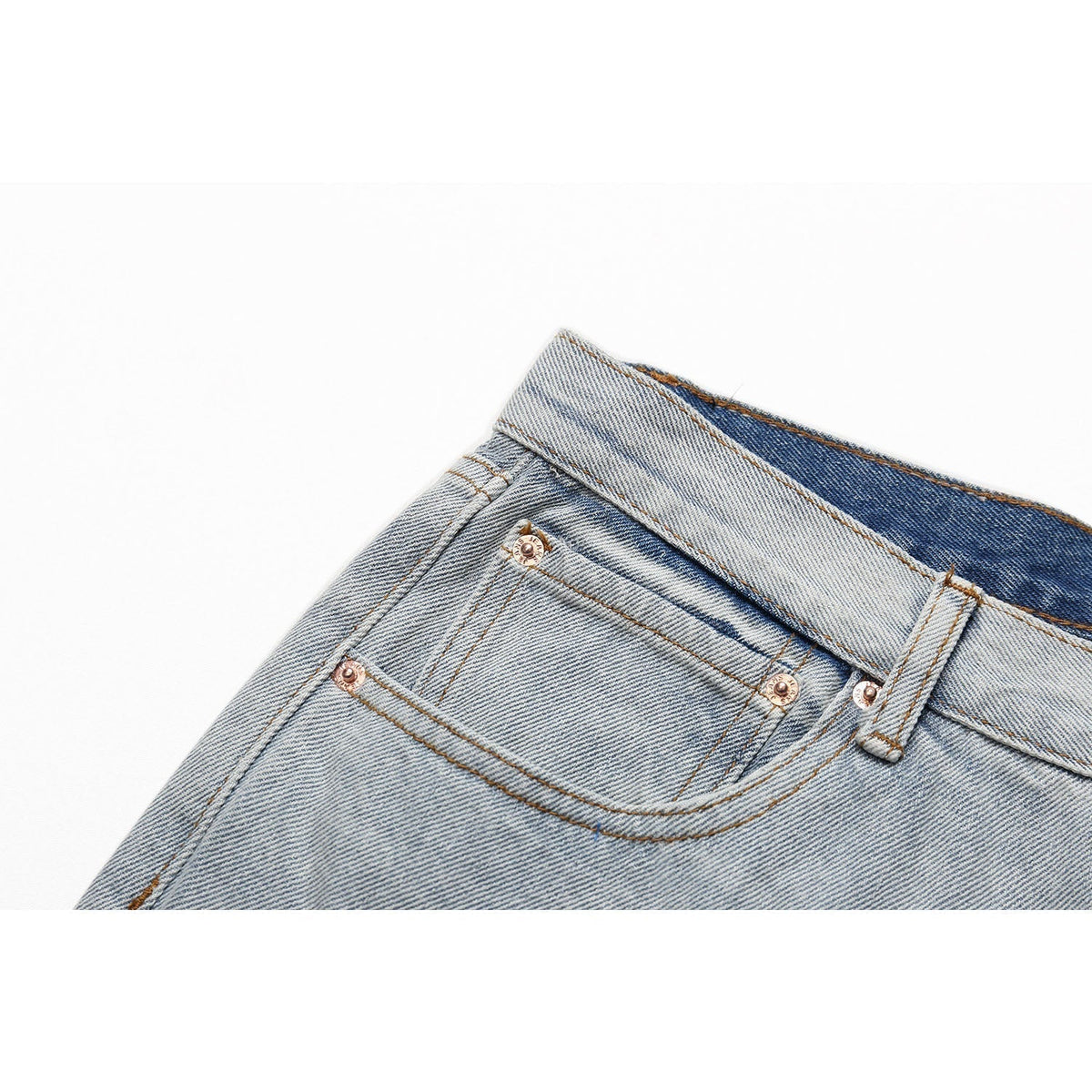Gallery Dept Jeans leather label embroidery water ripple gradual change wash jeans