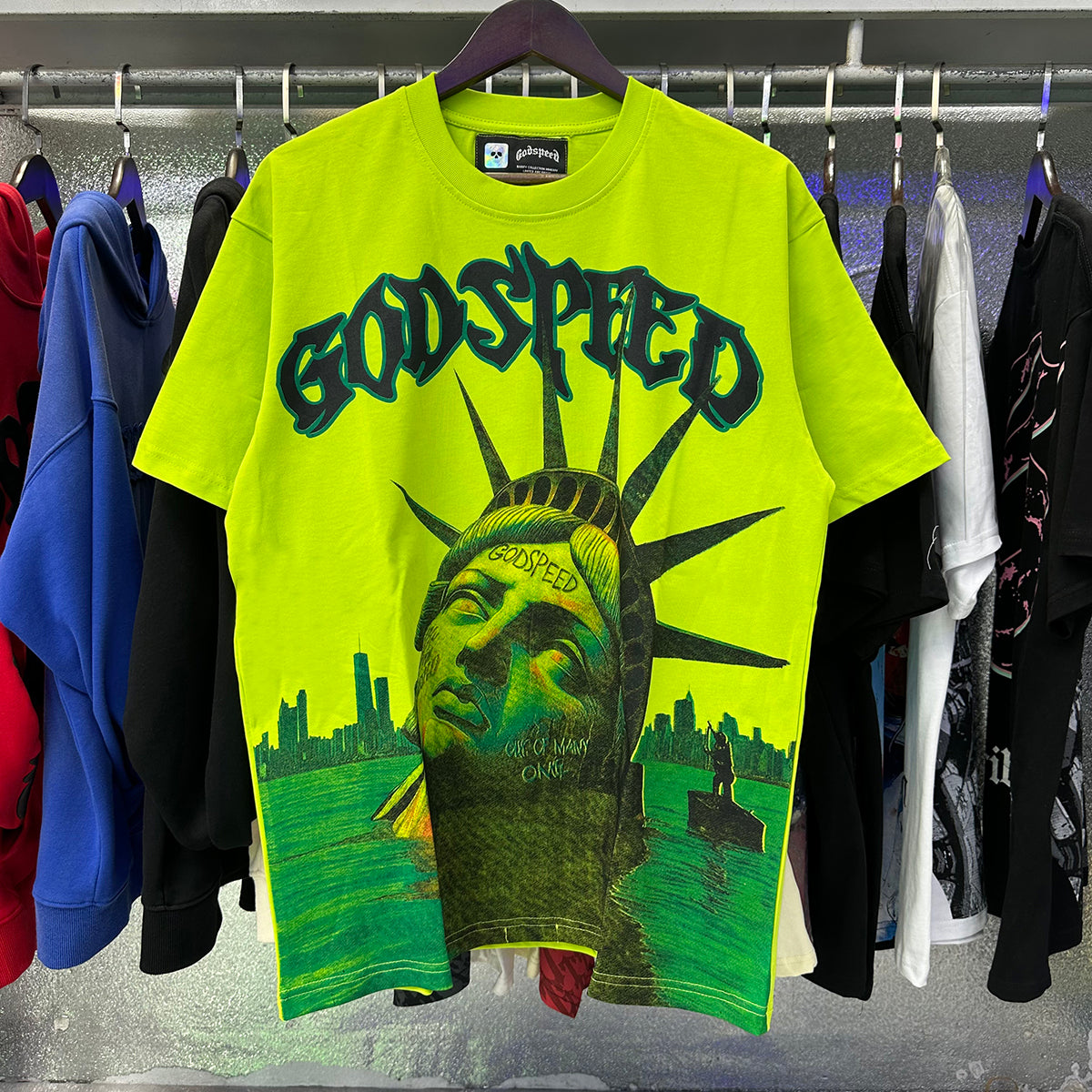 Godspeed T-shirts Drowning Free Muse Printed Cotton Crew Neck Short Sleeve Men and Women