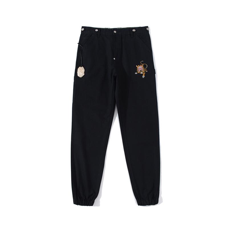 Bathing Ape Pant Fashion Brand Embroidery Overalls Men's Street Fashion Casual Pants