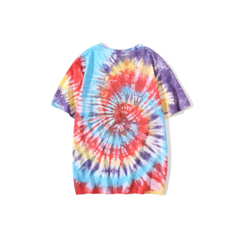 Bathing Ape T-Shirt Ape Head Color Tie-Dye T-shirt Short Sleeve
