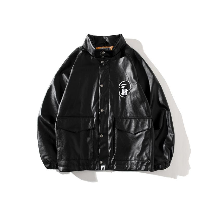 Bathing Ape Coat Spring and Autumn Fashion Brand Leather Jacket Youth Fashion Leather Jacket