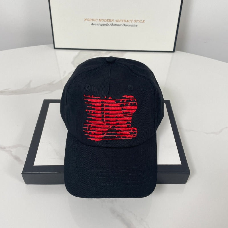 Palm Angels hats flame alphabet palm tree embroidered distressed baseball cap