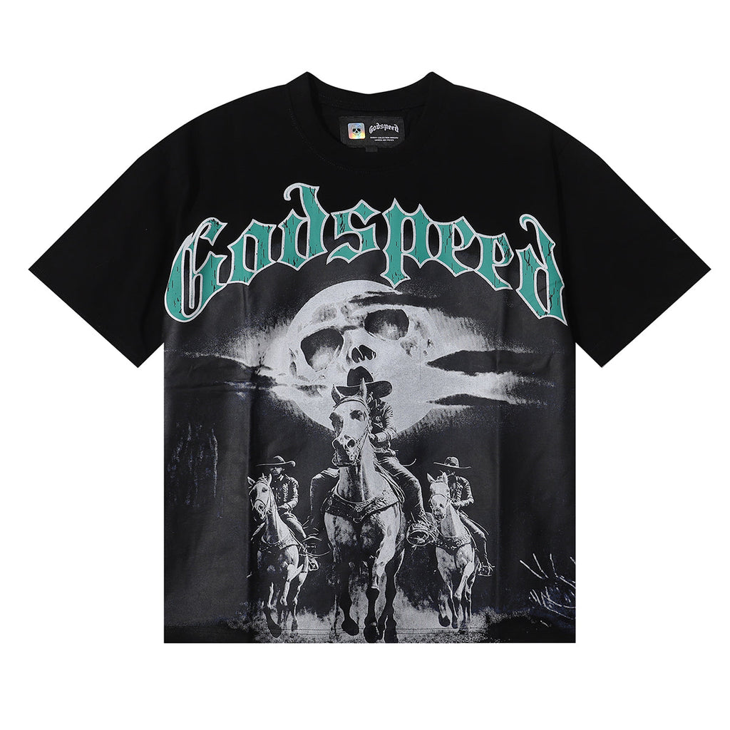Godspeed T-shirts Drowning Free Muse Printed Cotton Crew Neck Short Sleeve Men and Women