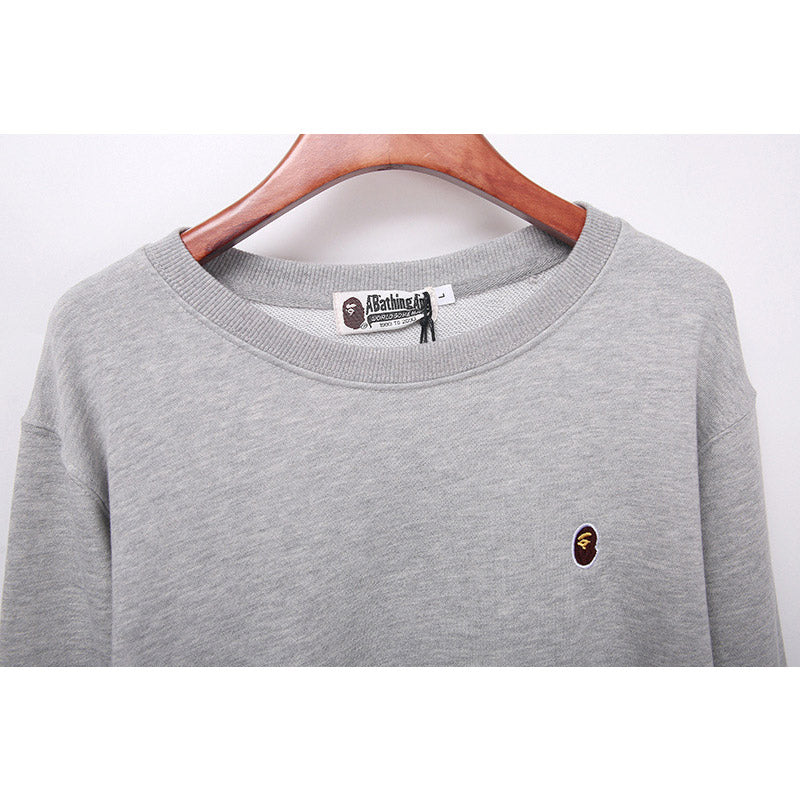 Bathing Ape Fall/Winter Male and Female Couples Wear Crew Neck Pullover Sweatshirt