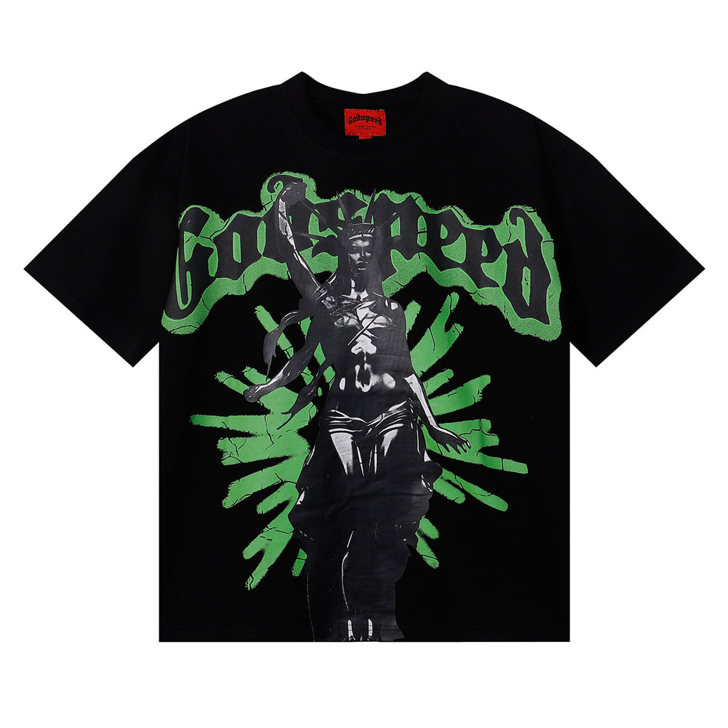 Godspeed T-shirts Mosaic Free Muse Printed Cotton Casual Short Sleeves Men and Women