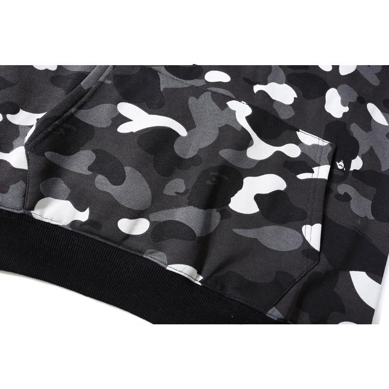 Bathing Ape Hoodie Shark Camouflage Luminous Embroidered Hoodie Hip Hop Men's and Women's Hoodie Coat