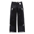 Gallery Dept Jeans handmade ink splashing splicing contrasting color micro-pull denim trousers