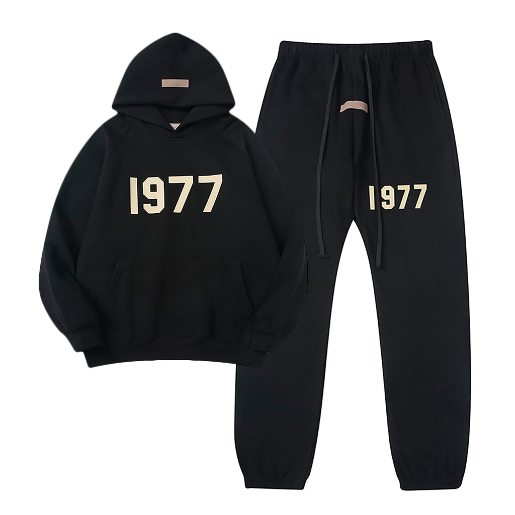 1977 Hoodie & Pants Set Black