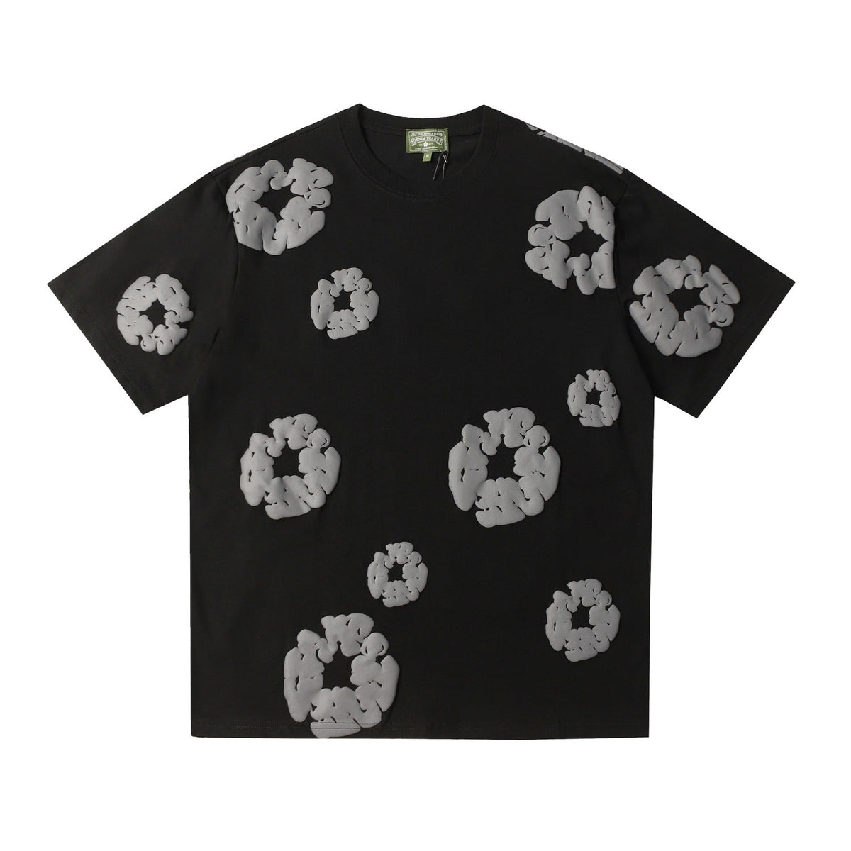 Denim Tears Outfit:T-shirt/Shorts (Separate Purchase Options) Puff Print Short Sleeve T-shirt Loose Couple Shorts Suit