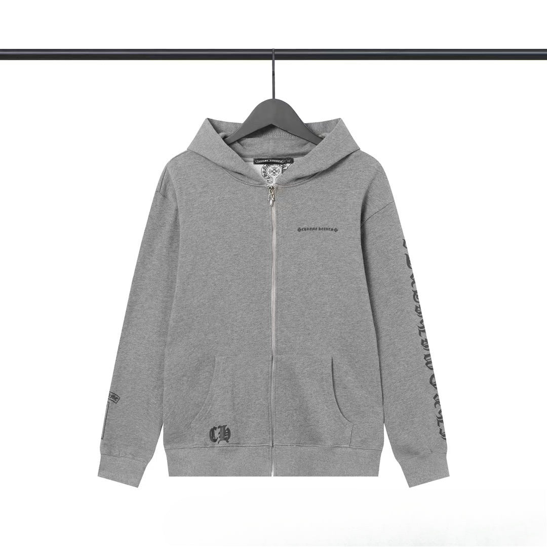 Chrome Heart Hoodie Chrome Heart Sanskrit embroidered hooded sweater sweater
