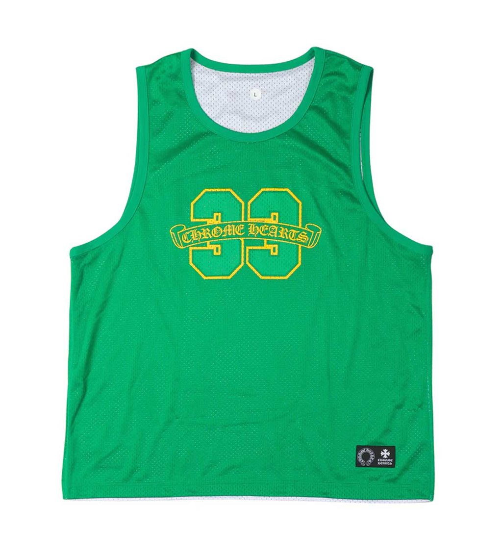 Chrome Hearts Green Reversible Mesh Basketball Jersey