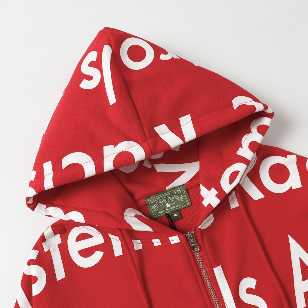 Denim Tears Hoodie Alphabet Cardigan Hooded Sweater