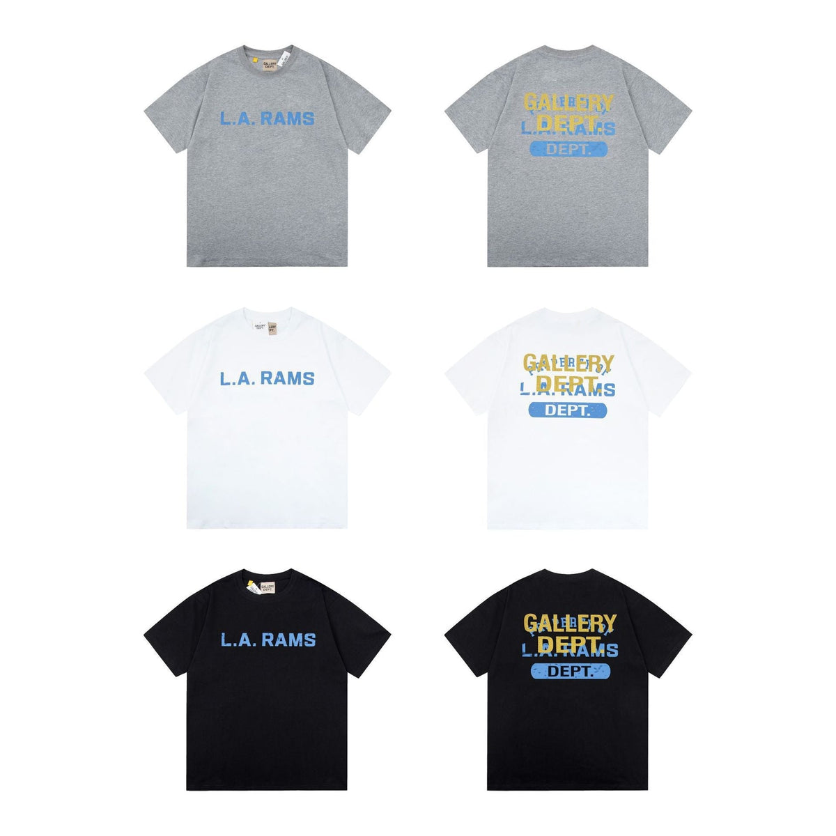 Gallery Dept T-Shirt Bronzing Letter Slogan Printed Short Sleeve T-Shirt