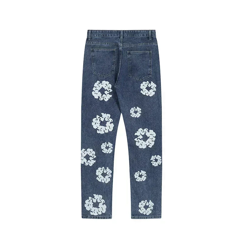 Denim Tears Outfit:Hoodie/Sweatpants (Separate Purchase Options) Casual Denim Jacket Coat Jeans Suit