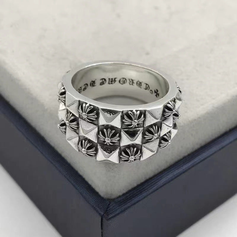 Chrome Heart Ring Vintage Thai Silver
