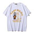 Bathing Ape T-Shirt Summer Cartoon Anime Loose Black Casual Short Sleeve T-shirt