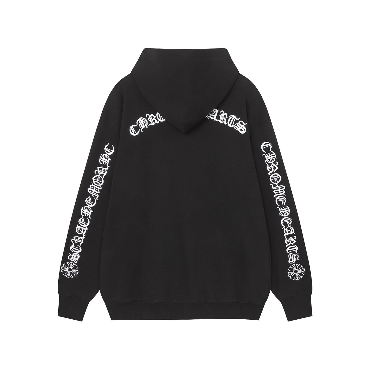 Chrome Heart Hoodie Chrome Heart Sanskrit embroidered hooded sweater cardigan
