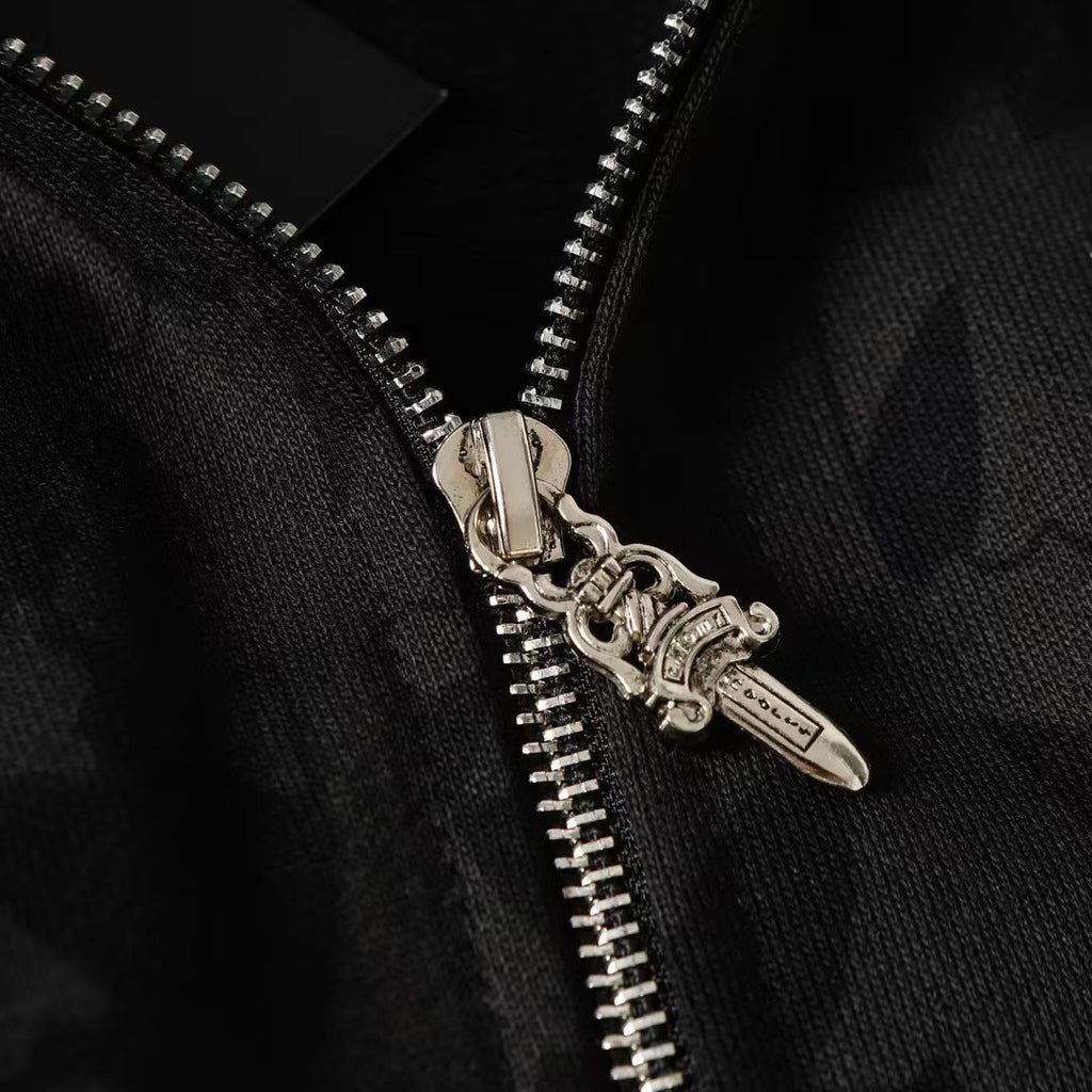 Chrome Heart Hoodie Loren Dark Pattern Ten Raven Hoof Fan Loose Jacket