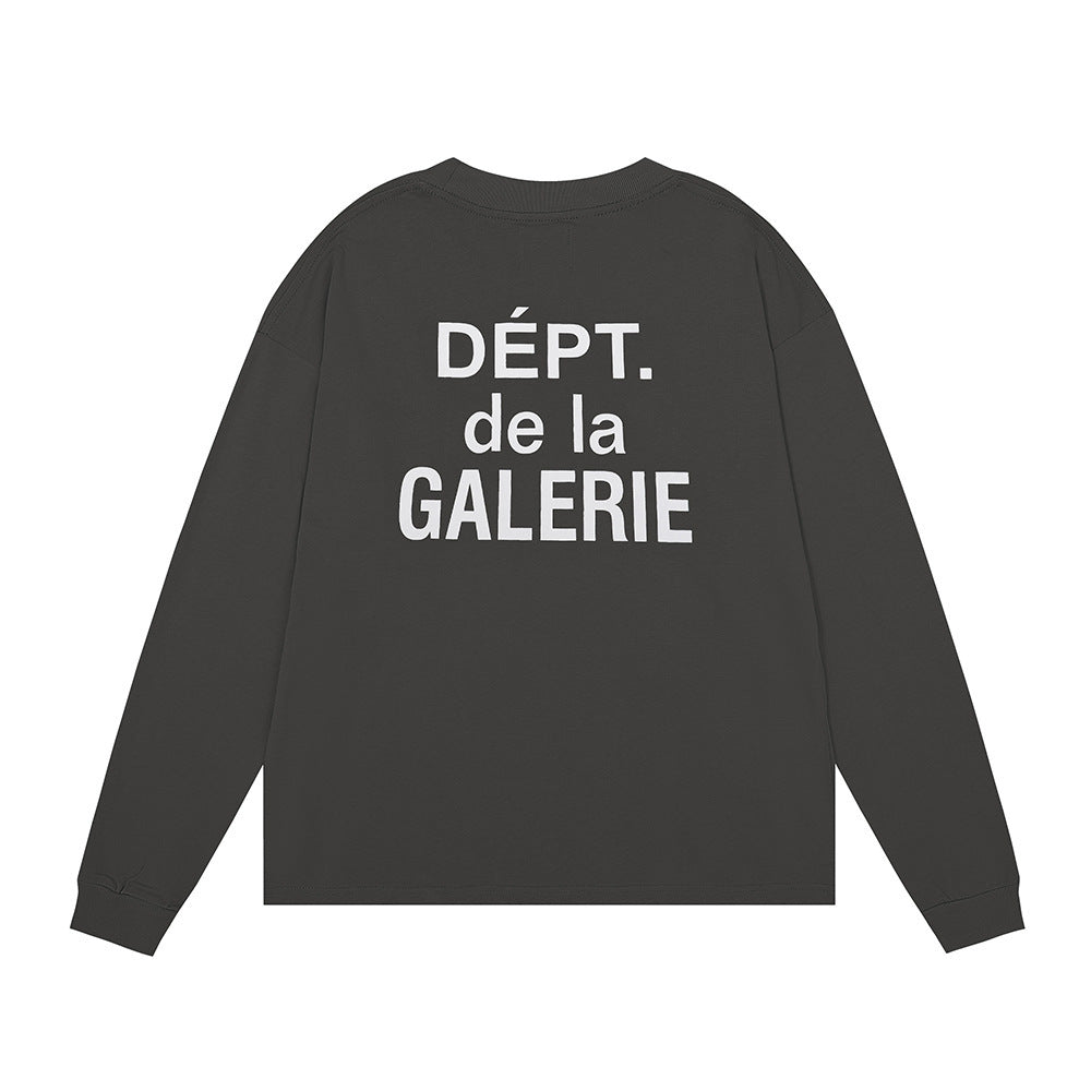 Gallery Dept Long Sleeve Shirt Alphabet Slogan Pocket Long Sleeve T-Shirt Bottom Shirt