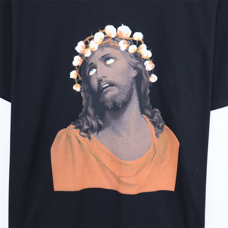 Denim Tears T-shirts Kapok Vintage Portrait Short Sleeve T-shirt