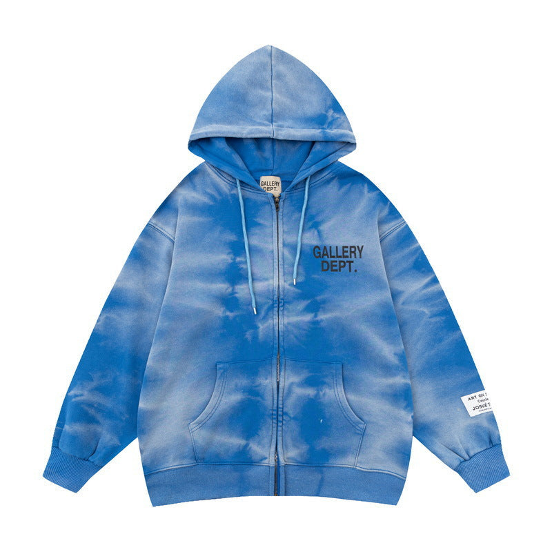 Gallery Dept Hoodie Washed Tie-Dye Hooded Sweater
