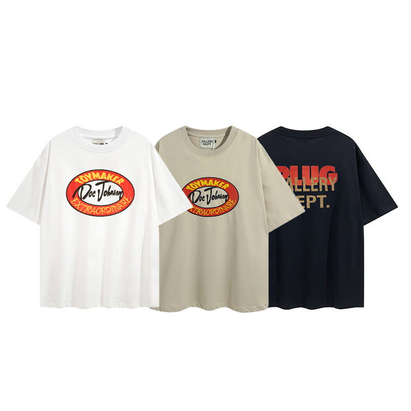 Gallery Dept T Shirts Trendy Gallery Dept Letter Printed Large Size Short Sleeve T-shirt for Men and Women