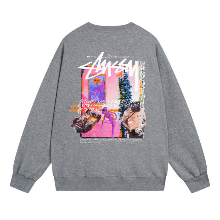 Stussy Sweatshirts Crew Neck Fleece Sweater