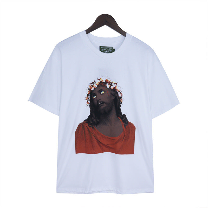 Denim Tears T-shirts Kapok Vintage Portrait Short Sleeve T-shirt