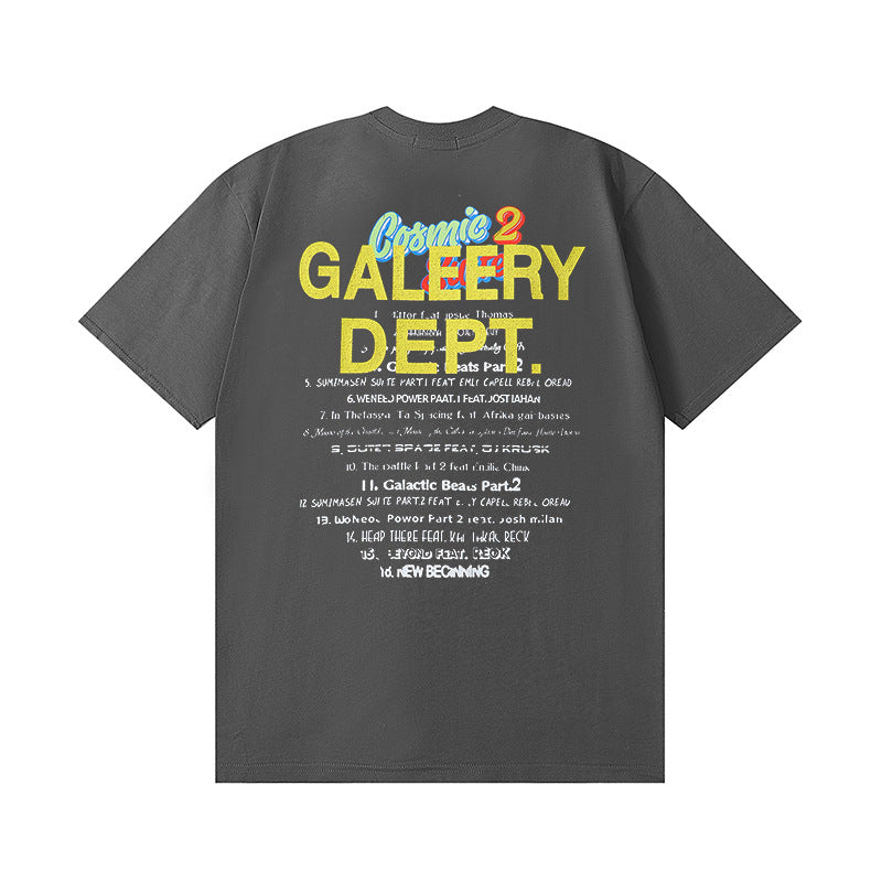 Gallery Dept T Shirts Los Angeles Street Summer Retro Short Sleeve T-shirt Allery Dept Men and Women