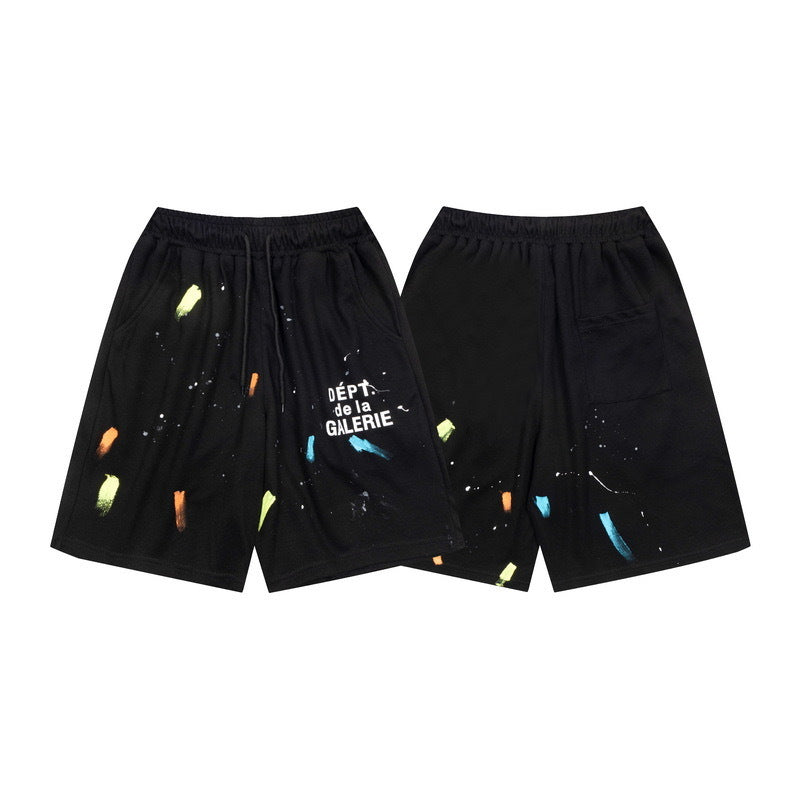 Gallery Dept Shorts Hand Painted Splash Ink Color Matching Casual Shorts