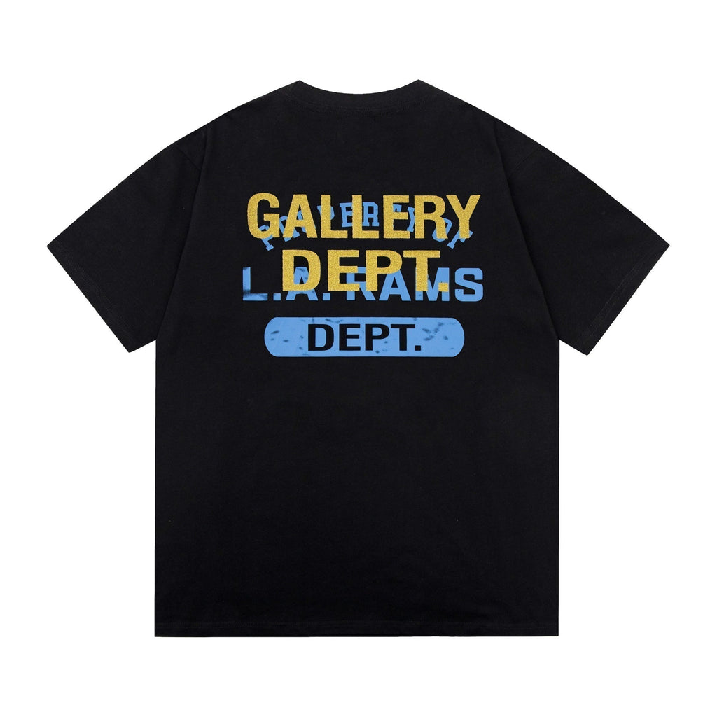 Gallery Dept T-Shirt Bronzing Letter Slogan Printed Short Sleeve T-Shirt