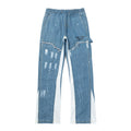 Gallery Dept Jeans Hand Painted Ink Splicing Contrasting Jeans