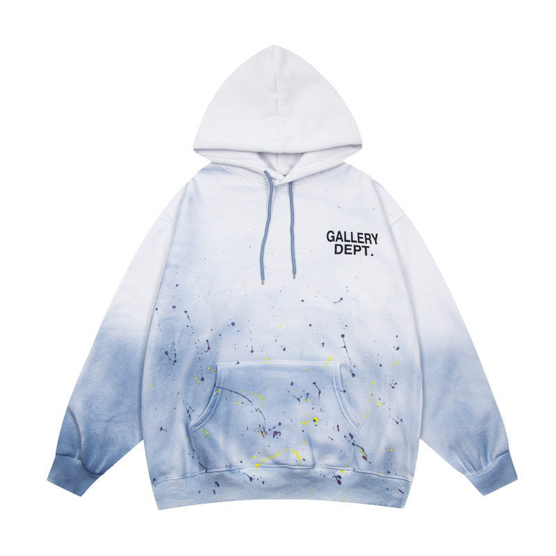 Gallery Dept Hoodie hand-painted paint point gradual change tie-dye hooded sweater