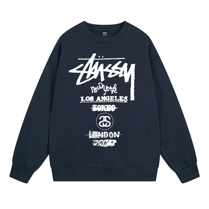 Stussy Sweatshirts Autumn/Winter Fleece Couple Sweatshirts