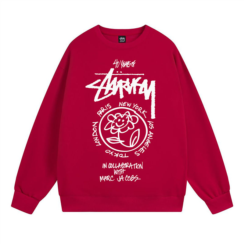 Stussy Sweatshirts Autumn/Winter Fleece Couple Sweatshirts