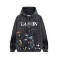 Gallery Dept Hoodie Hand Painted Graffiti Washed Hooded Sweater