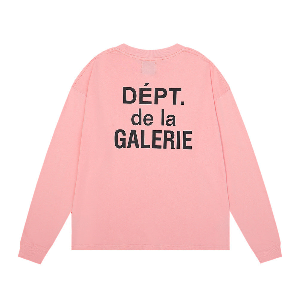 Gallery Dept Long Sleeve Shirt Alphabet Slogan Pocket Long Sleeve T-Shirt Bottom Shirt