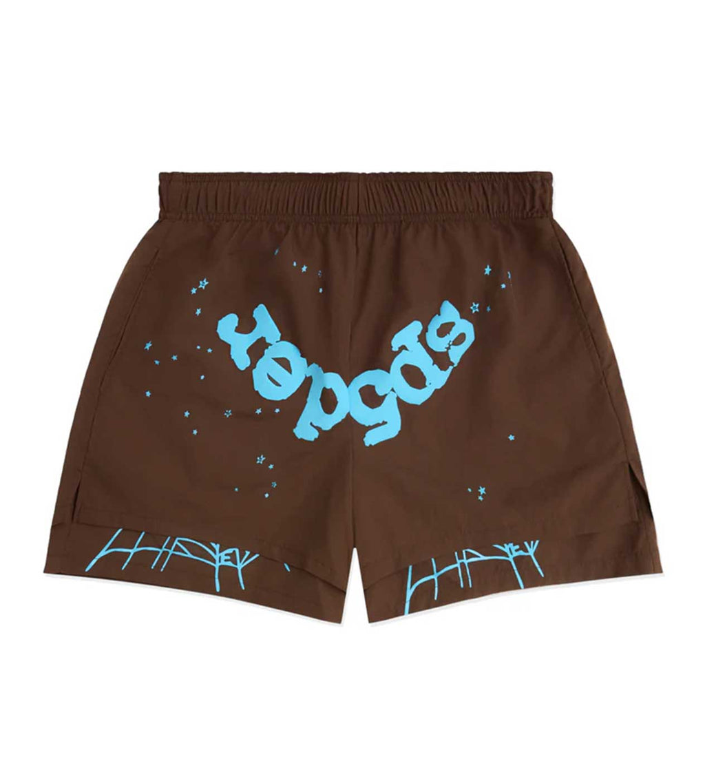 Sp5der Brown OG Web Double Layer Short