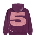 Sp5der Nocturnal Highway Hoodie Dark Purple
