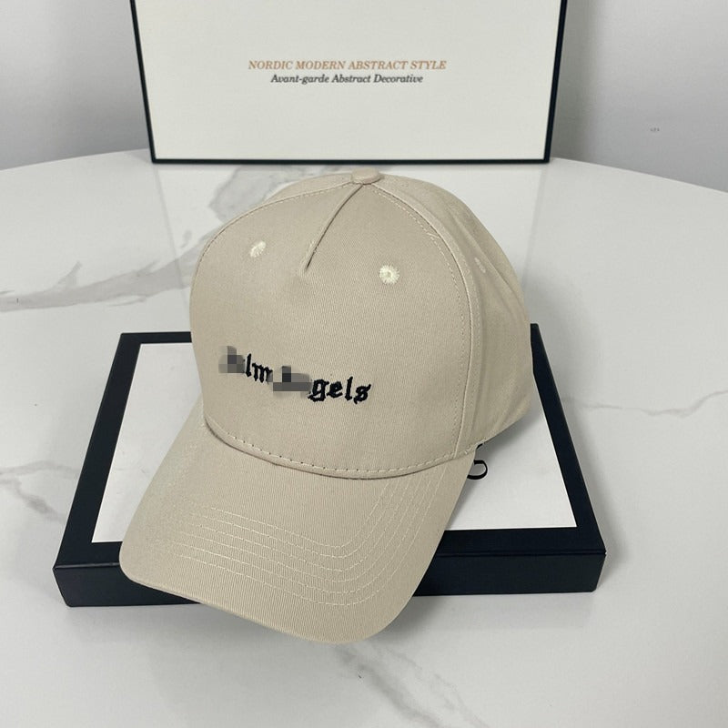 Palm Angels hats flame alphabet palm tree embroidered distressed baseball cap