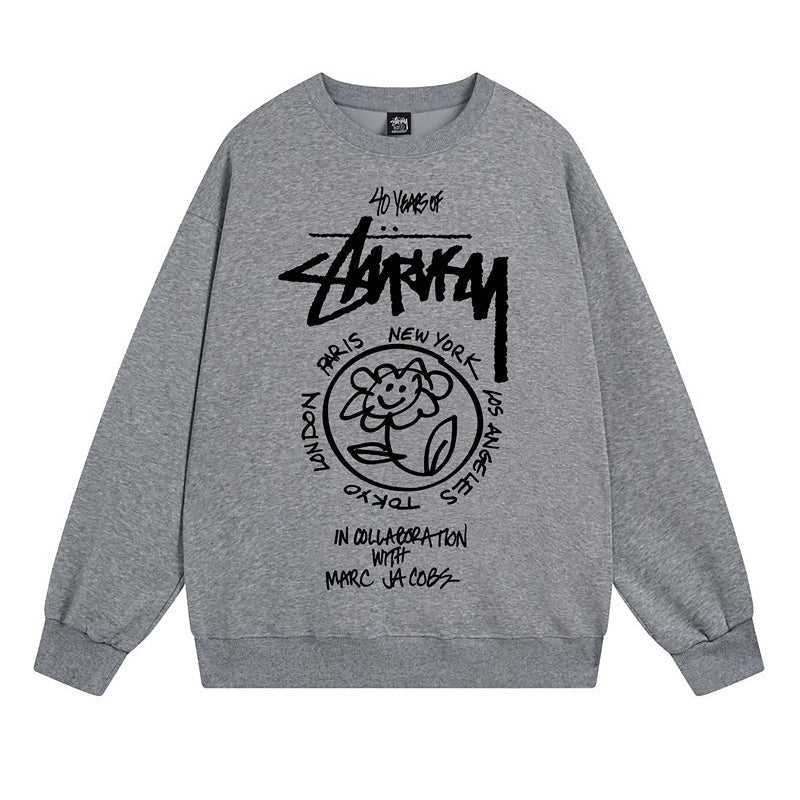 Stussy Sweatshirts Autumn/Winter Fleece Couple Sweatshirts