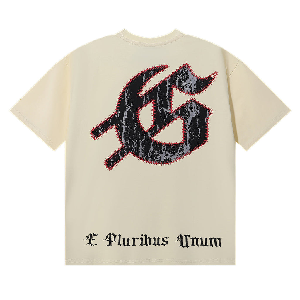 Godspeed T-shirts Skull Baseball Players Printed Cotton Casual Short Sleeves Men and Women