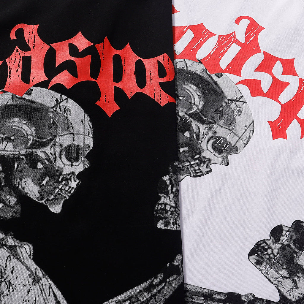 Godspeed T-shirts Technology Gaze Skull Printing Cotton Casual Short Sleeve Men and Women
