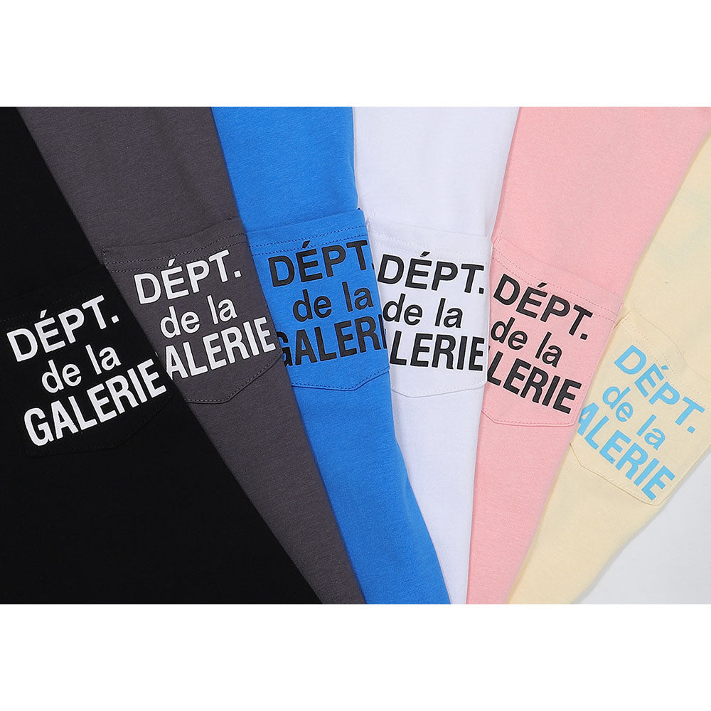Gallery Dept Long Sleeve Shirt Alphabet Slogan Pocket Long Sleeve T-Shirt Bottom Shirt